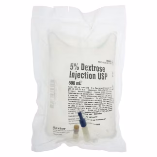 Baxter Dextrose 5% IV Bag, 500ml 24/Case