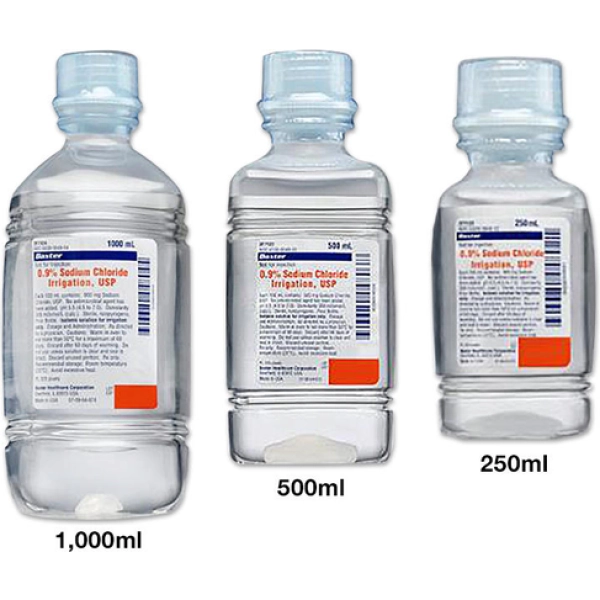 Sodium Chloride for Irrigation 0.9%, Plastic Pour Bottle – SedationKit